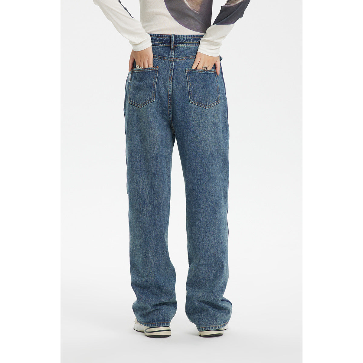 Men's And Women's Loose Straight Jeans