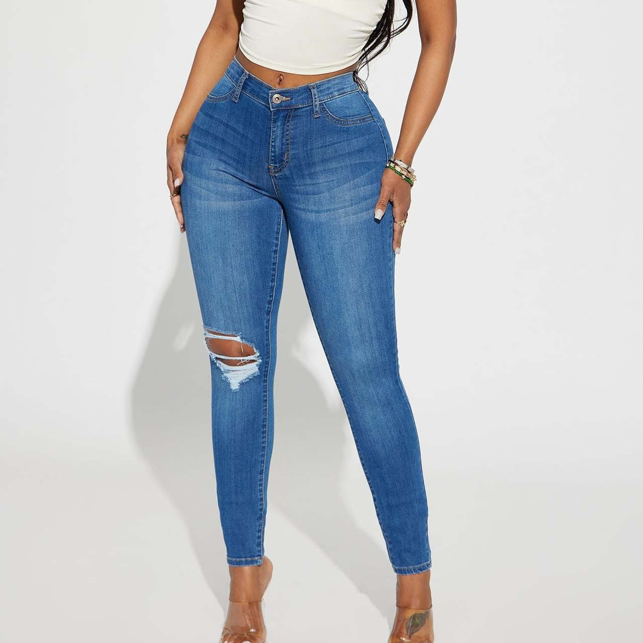 Women's Stretch Ripped Jeans