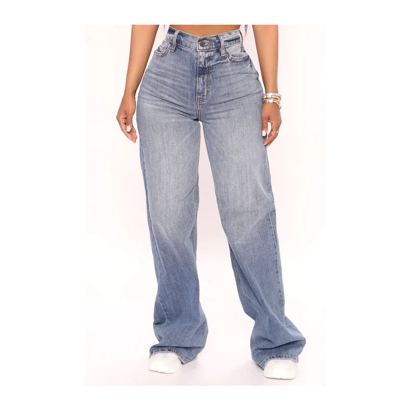 Women's Casual Loose Wide-leg Jeans