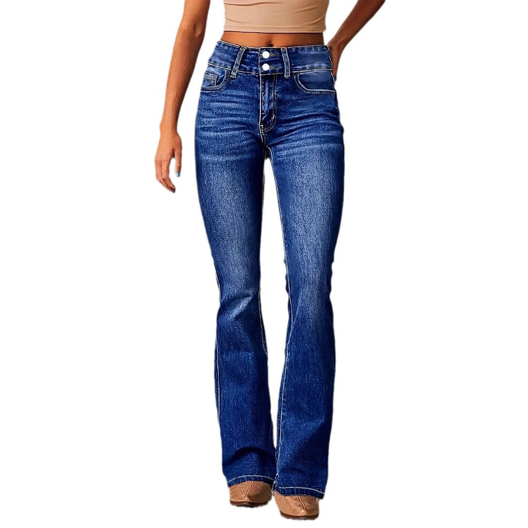 New Washed Street Skinny Retro Stretch Jeans Women's Clothing