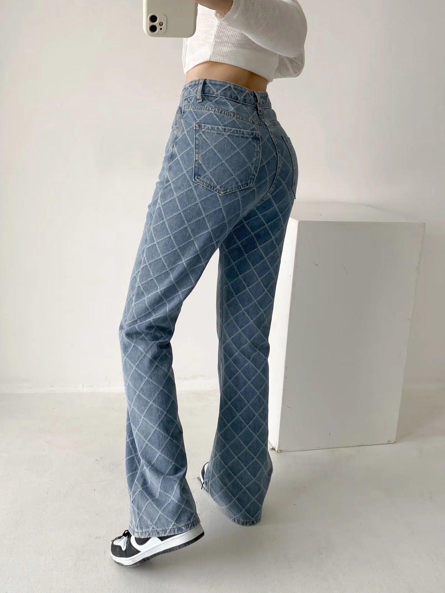 Retro Fashion Denim Boot-cut Pants Women