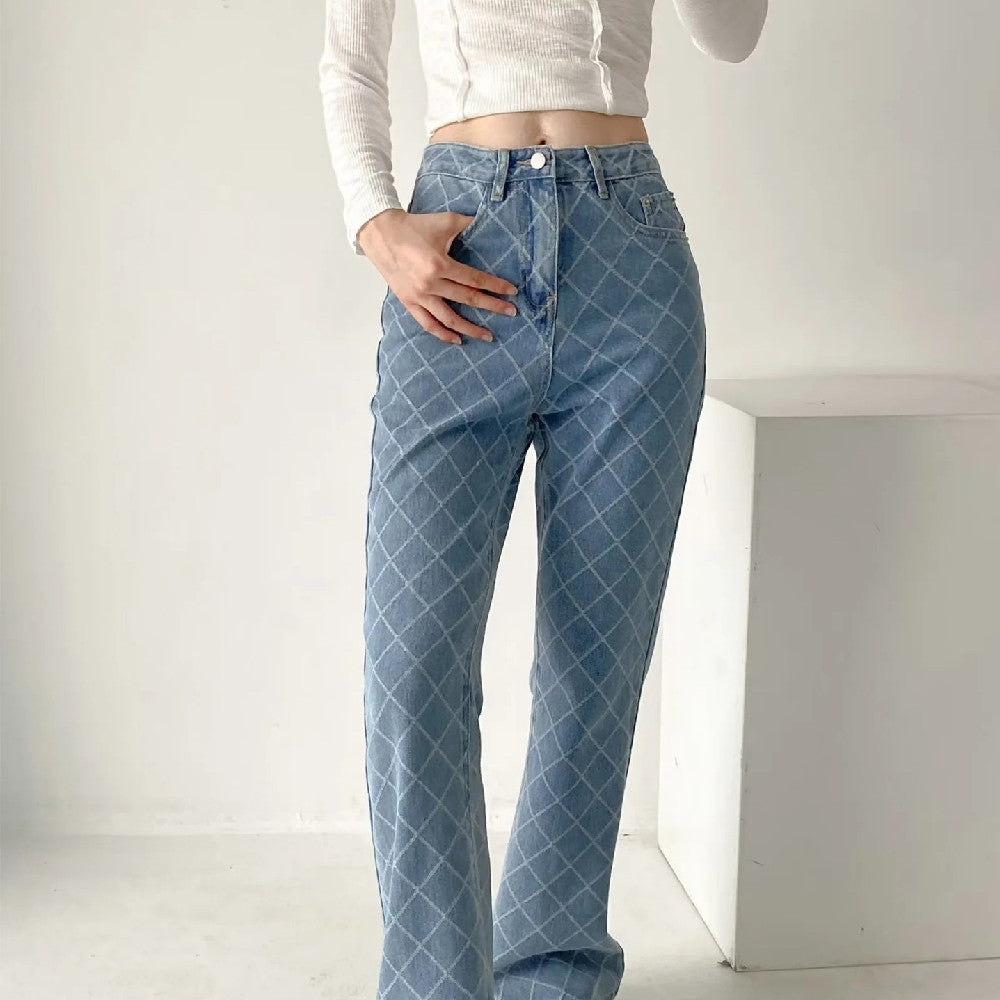 Retro Fashion Denim Boot-cut Pants Women